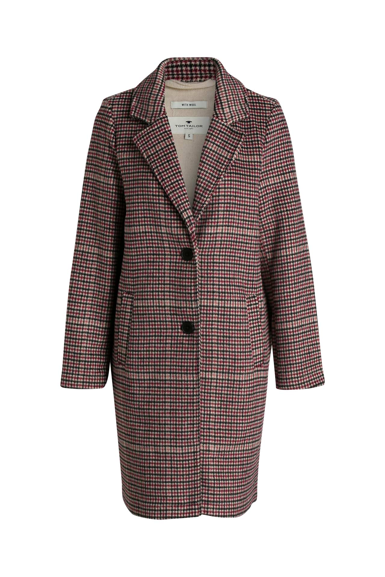 Mantel Pink Tommy Hilfiger Mantel Damen Kariert Mäntel Mantel Rosa