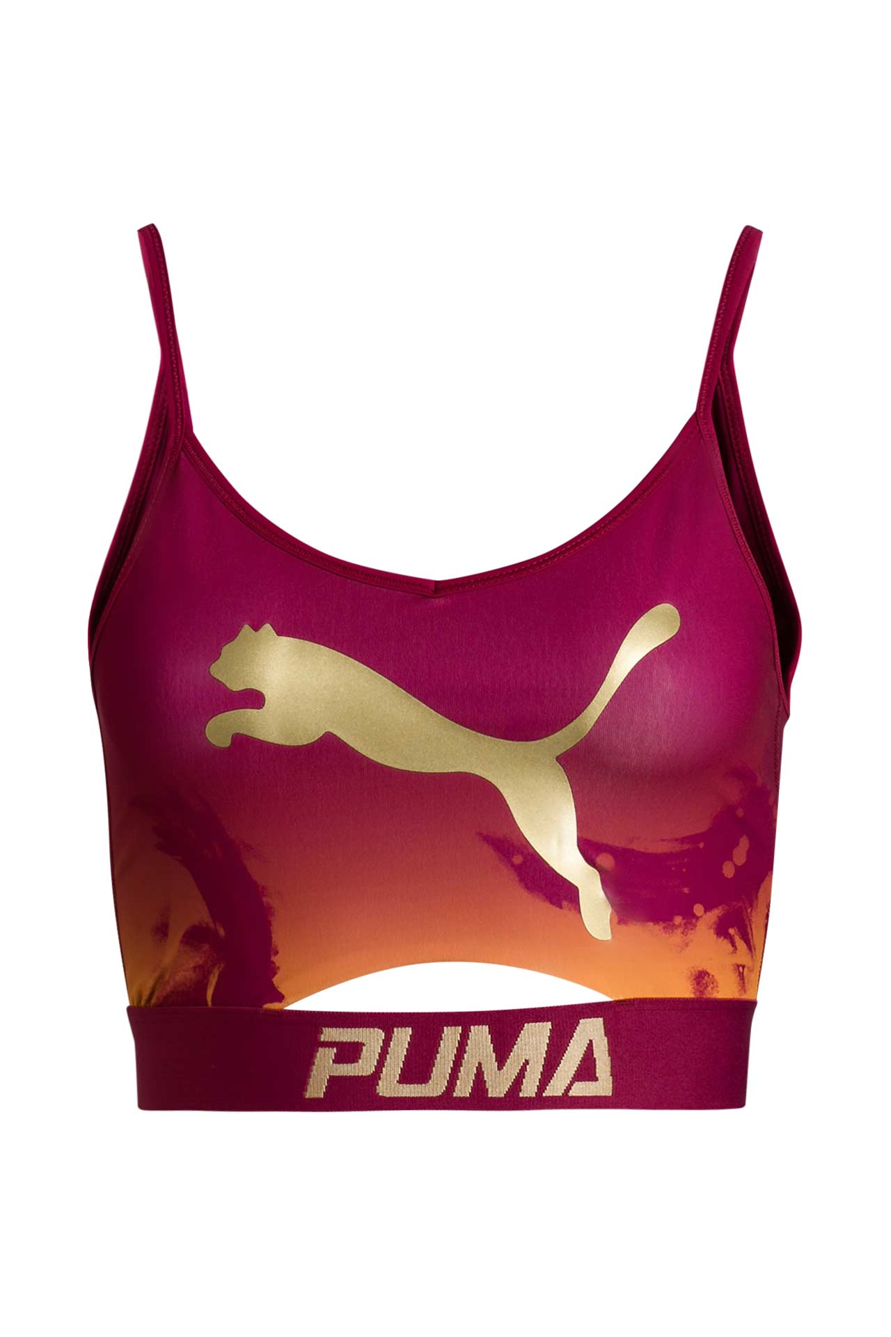 puma triangle padded bralette